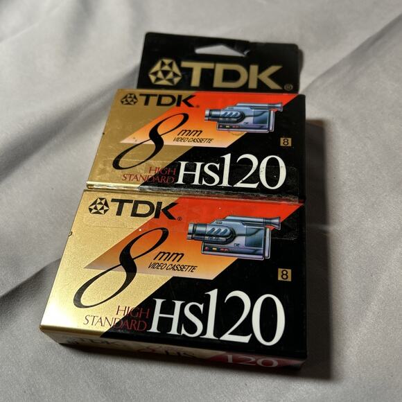 Sealed 2x TDK 8mm HS120 Video Camcorder Cassette Tape High Standard - Picture 2 of 7